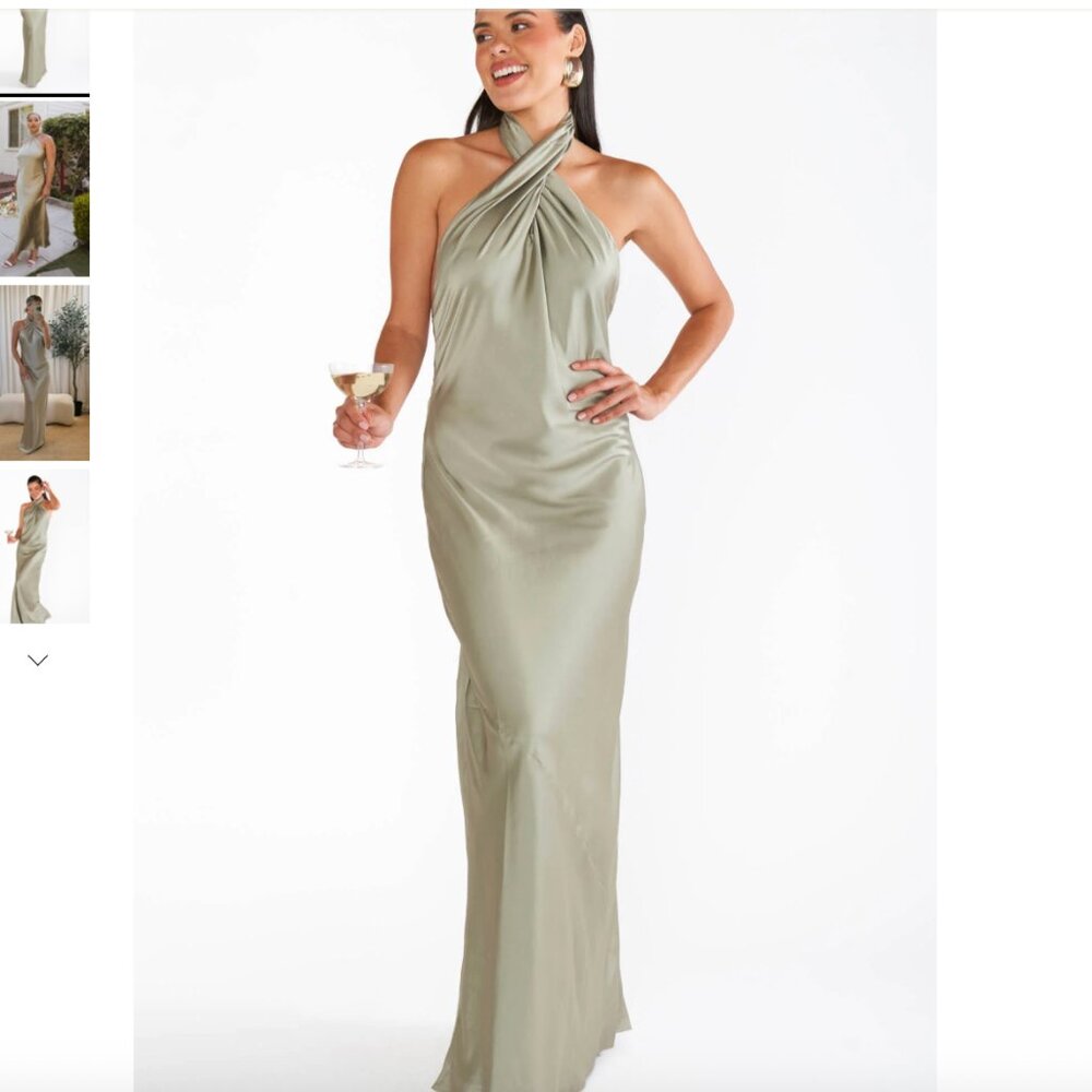 BHLDN Jasmine Halter Maxi Dress